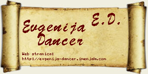 Evgenija Dancer vizit kartica